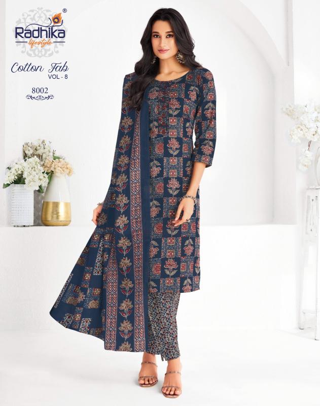 Radhika lifestyle cotton fab vol-8 cotton kurti wholesale